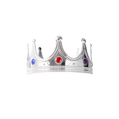 Realistic Silver Crown cutout, Png file.