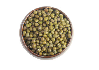 green beans on a white background