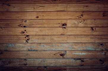 Old wood wall for seamless panorama wood background and texture.