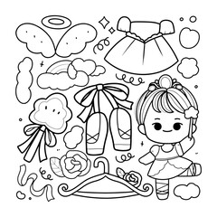 ballerina colouring page for kid