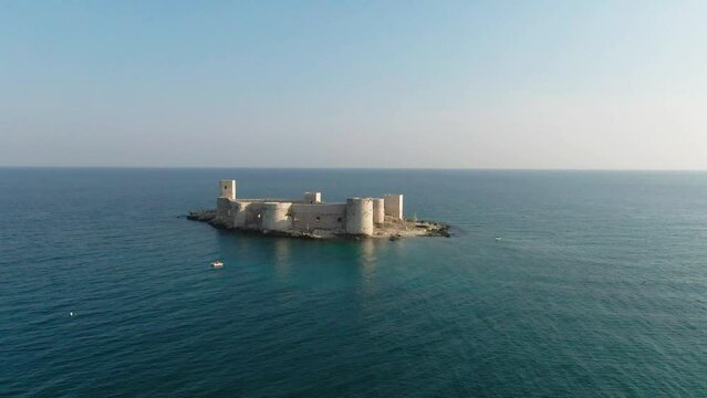 Maiden Castle View from a drone Mersin Turkey Silifke Erdemli Kizkalesi