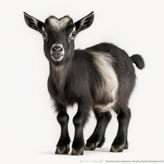 American Pygmy Goat  full body image with white background ultra realistic