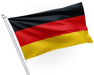 Germany realistic flag 3d illustration