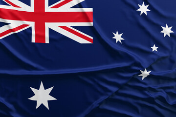 Australia realistic flag 3d illustration