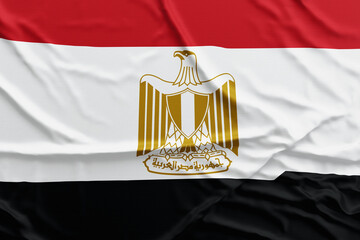 Egypt realistic flag 3d illustration