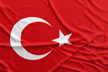 Turkey realistic flag 3d illustration