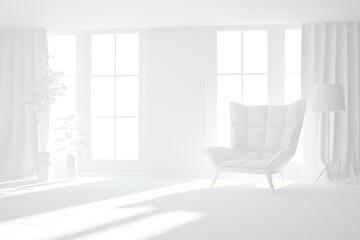 Modern interior design. 3D illustration