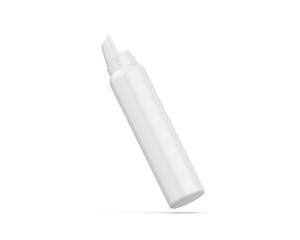 Blank cosmetic foam bottle ready for your design and branding mockup template isolated on white background, 3d illustration.