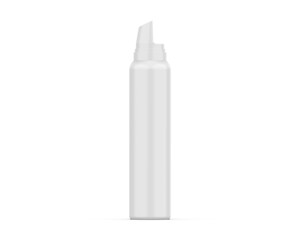 Blank cosmetic foam bottle ready for your design and branding mockup template isolated on white background, 3d illustration.