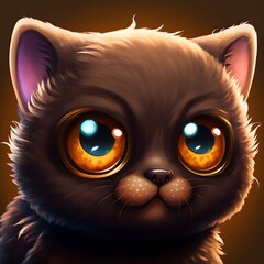 Obraz premium A beautiful flat cat icon