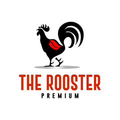 Fototapeta na wymiar elegant art rooster image, logo design illustration of rooster body, rooster head