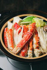 ずわい蟹の蟹鍋　Hot pot of red king crab