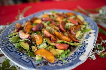 Beautiful salad served up for lunch in summertime in australia