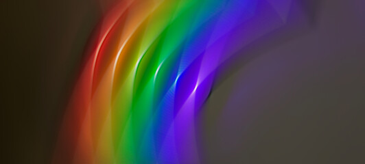 An electric rainbow glows with a radial blur.