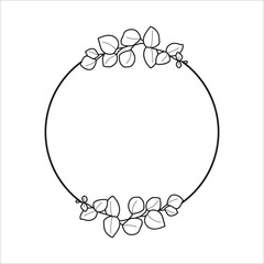 Hand-Drawn Botanical Branches and Leaves Illustration