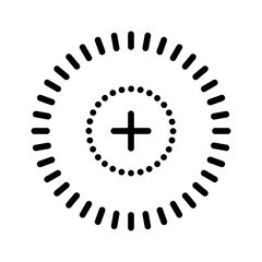 Black line icon for Load More