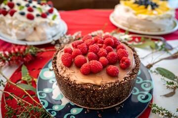 home delicious chocolate cheesecake baked in america