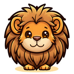 A beautiful flat lion icon