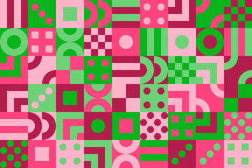 Geometric shape mosaic pattern background