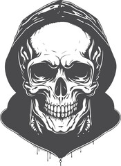 skull with hoodie