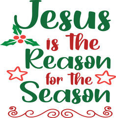Fototapeta premium Christmas SVG And T-shirt Design