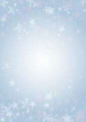 Vector Magical Glowing Background with Silver and Purple Falling Stars on Grey. Sparkle Star Sky Cover and Card Design. Glittery Confetti Frame. Christmas and New Year Poster. Cosmic Bokeh Light.