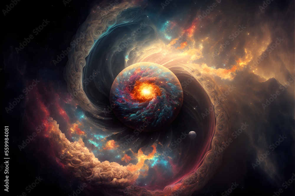Wall mural the birth of universe