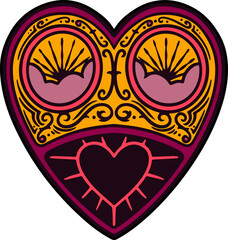 vintage halloween ornament illustration 