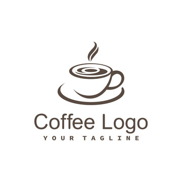 Coffee cup vector logo design template. design Coffee shop logo icon