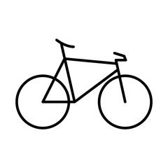 Bicycle Transportation Icons with black outline style