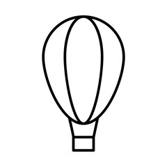 Air balloon Transportation Icons with black outline style