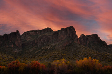 sunset in the mountains