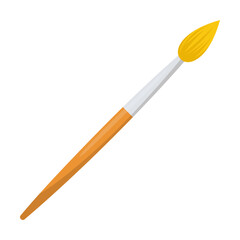 Paintbrush for painting isolated on white background. Art supply for painting vector illustration. Art, education, hobby concept