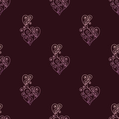 Naklejka na ściany i meble fabric pattern of heart line , textile pattern