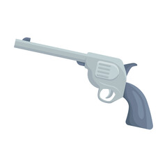 Cowboy or Texas element vector illustration. Cartoon drawing of weapons revolver bandits and cowboys isolated on white background. USA, Wild west or western concept