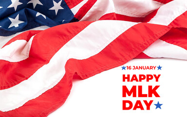 Text Happy Martin Luther King Day Background. I have a dream inspirational Quote. 16 Jan Martin Luther King Jr Day.