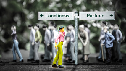 Street Sign Partner versus Loneliness