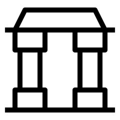 Bank line icon