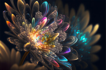 Crystal flower decoration