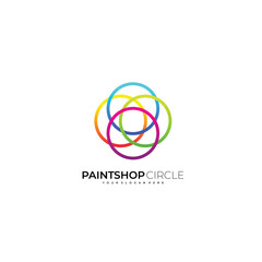 circle group design gradient color logo symbol