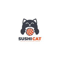 Fototapeta premium cat meat logo template icon design illustration icon