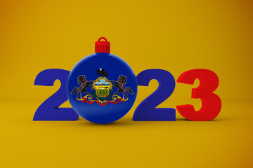 2023 Year With Pennsylvania Christmas Ball