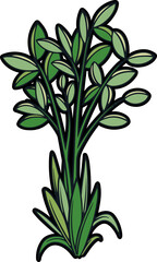 VIntage Botanical Floral Element