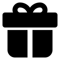 Gift glyph icon