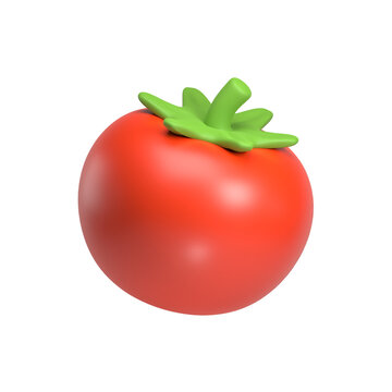 tomato 3d icon illustration