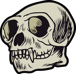 Vintage Skull Element 
