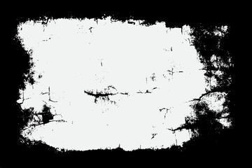 Naklejka premium Frame Grunge vector texture isolated on white background