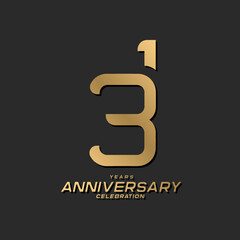 Obraz premium 31 years anniversary celebration logotype with modern elegant number