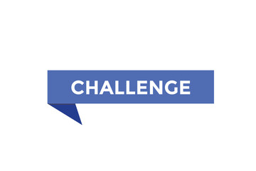 Challenge button web banner templates. Vector Illustration
