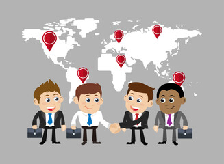 Friends and friendly relation concept 